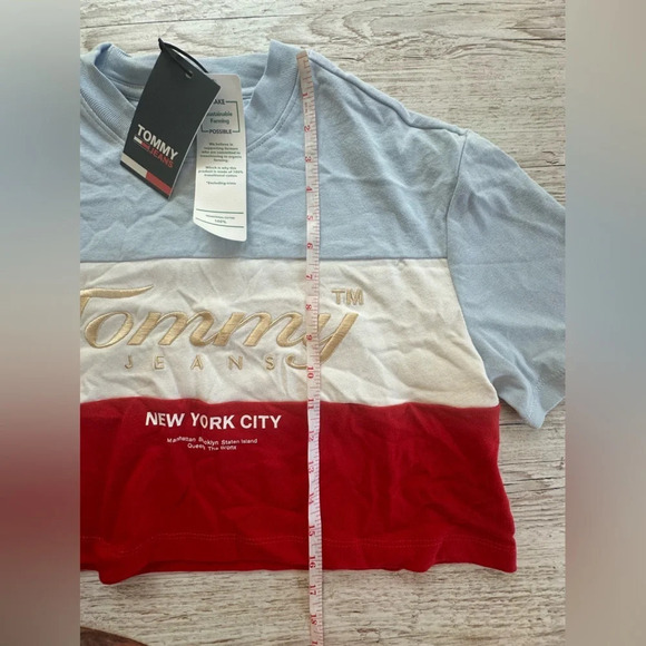 NWT Tommy Hilfiger Vintage Tommy Jeans Cropped Short Sleeve Tee Shirt XS - Picture 16 of 16